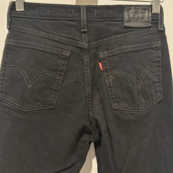 LEVIS WEDGIE ICON FIT HIGH WAIST RIPPED JEANS WITH RAW HEM - Picture 12 of 14